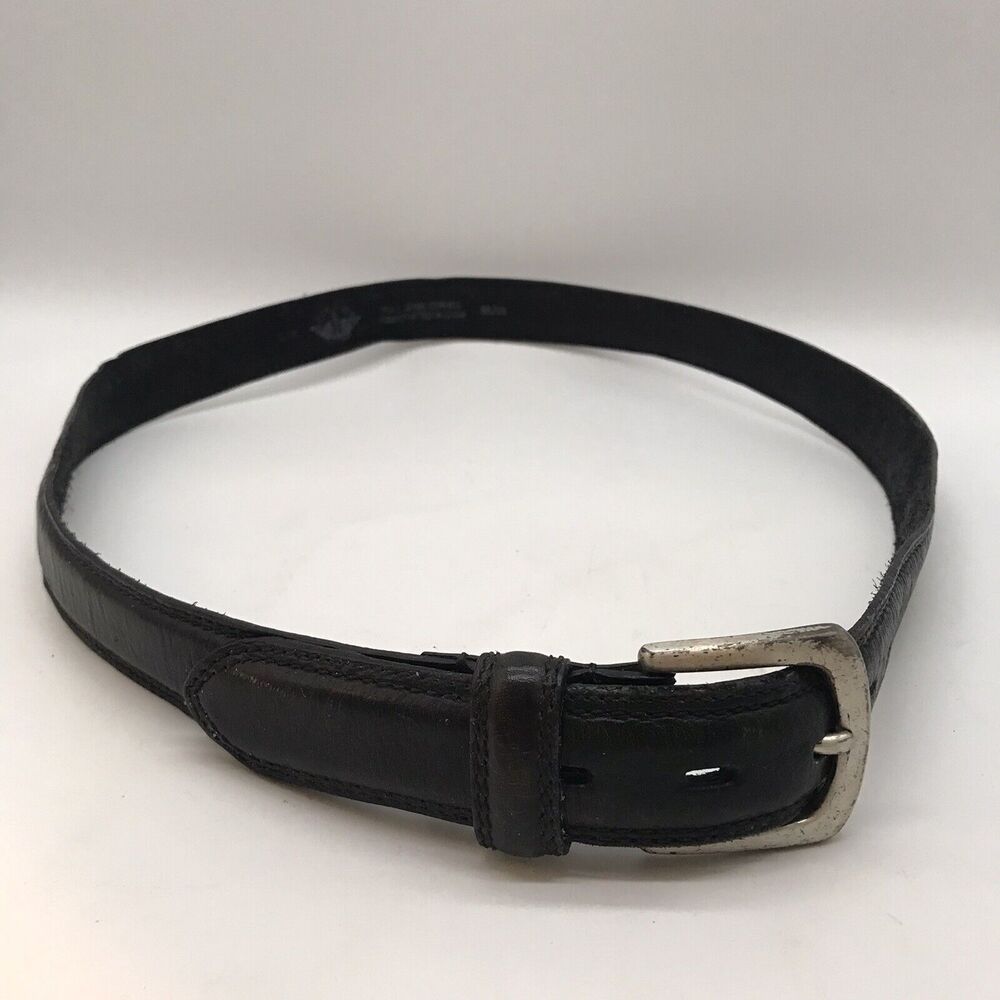 Dockers Black Genuine Cowhide Leather 1 1/8" Belt with Silver Buckle Men's 38 - Picture 4 of 7